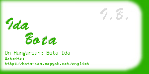 ida bota business card